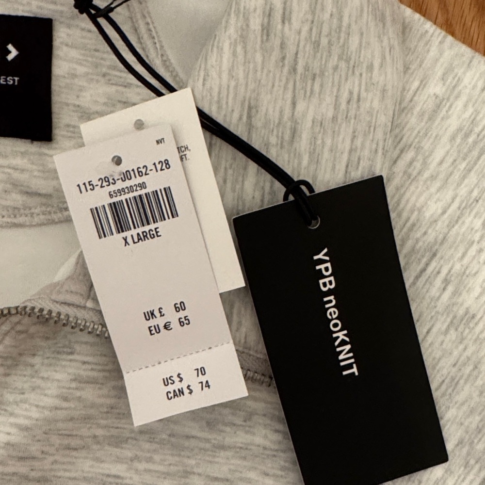 Abercrombie & Fitch Women's Gray YPB neoknit Half-Zip Sweatshirt - Picture 4 of 4